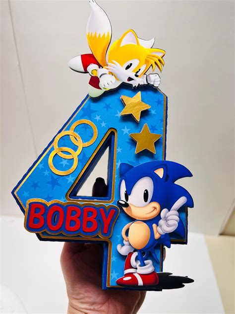 Sonic Letter 3D Sonic Centerpieces Sonic Numbers 3D Etsy Australia