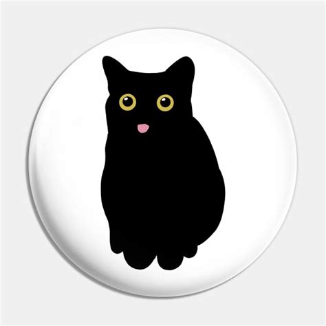 Black Cat Meme - Black Cat - Pin | TeePublic