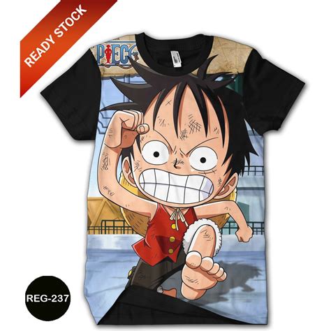 Jual Kaos One Piece Luffy Topi Jerami D Baju One Piece Anime Series