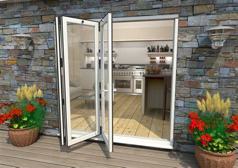 2100mm White Aluminium Bifold Doors 3 Left Aluminium Bifold Door