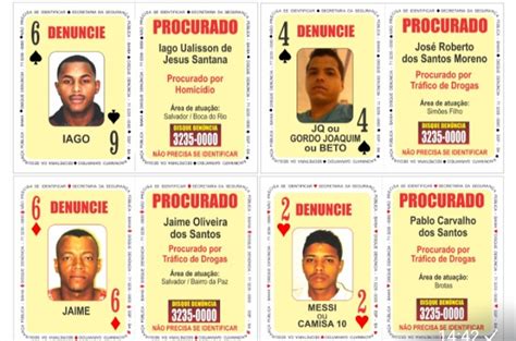 Baralho do Crime é atualizado e quatro procurados pela polícia na