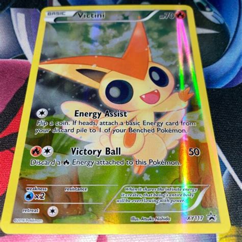 POKEMON TCG VICTINI XY117 FULL ART HOLO PROMO CARD BLACK STAR