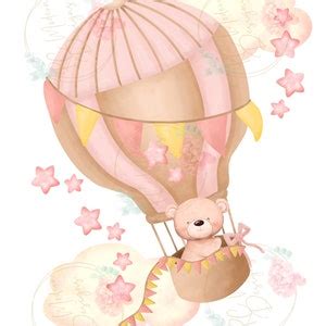 Baby Bear Hot Balloon Hot Balloon Bear PNG Teddy Bear Baby Clipart Baby Teddy Bear Clipart