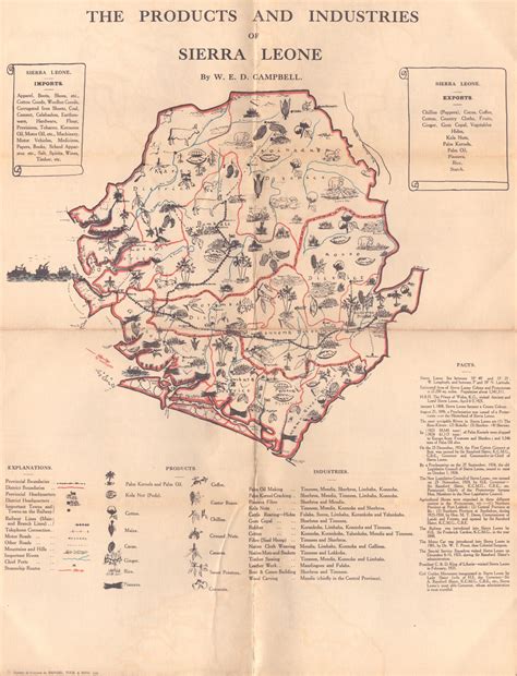 Pictorial Map of Sierra Leone - Idea Rare Maps