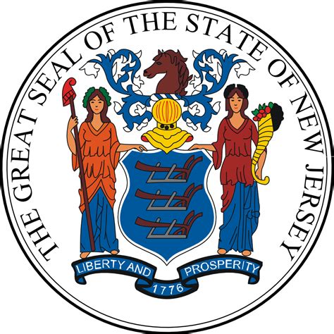 New Jersey State Seal Drawing Free Image Download