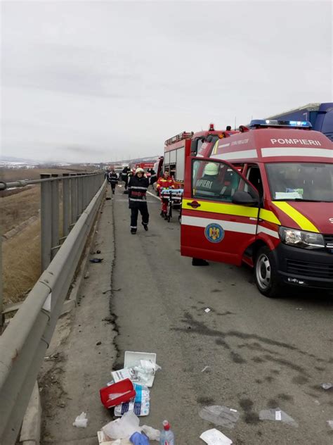 Accident GRAV pe Autostrada Transilvania Microbuz răsturnat VIDEO