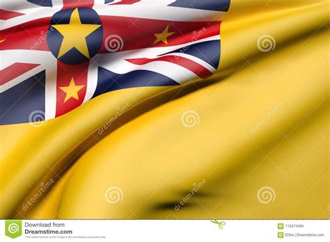 El Agitar De La Bandera De Niue Stock De Ilustraci N Ilustraci N De