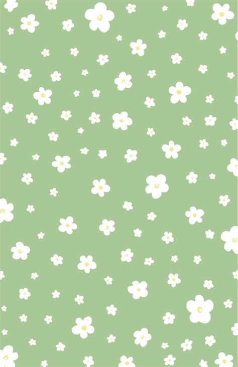 Green Wallpaper Soft Wallpaper Flower Wallpaper Aesthetic Wallpaper