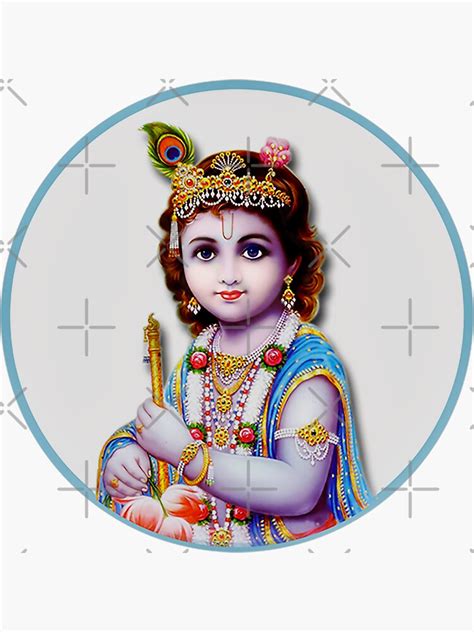 "Lord Krishna | bal gopal poster | bal gopal t-shirt " Sticker for Sale ...