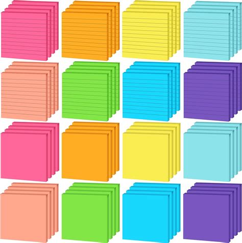 Amazon 64 Packs Lined Sticky Notes Self Stick Notes With Lines