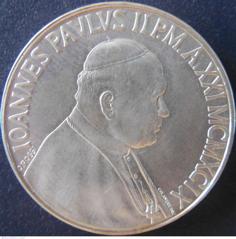 500 Lire 1999 XXI 70th Anniversary Vatican City Arms Of Six Popes