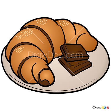 how to draw croissant