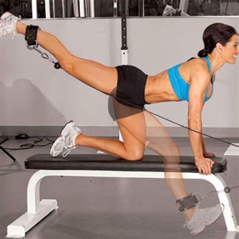 Kneeling Cable Kickbacks Exercise How To Workout Trainer By Skimble