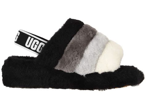 Ugg Rubber Fluff Yeah Slide Pink Dawn Womens Slippers In Black Lyst