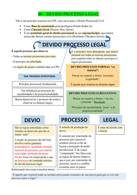 00 Devido Processo Legal 00 DEVIDO PROCESSO LEGAL Sintetizando