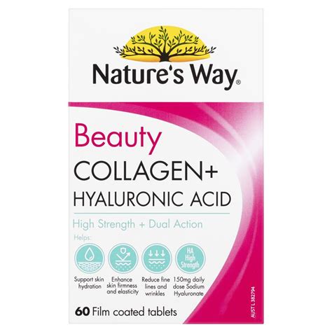 Buy Natures Way Beauty Collagen Hyaluronic Acid 60 Tablets Online At