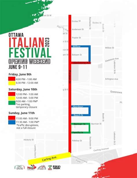 Road Closures - Italian Week Ottawa