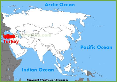 map of turkey and asia