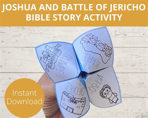 Joshua And The Battle Of Jericho Craft For Sunday School Etsy