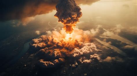 Premium AI Image | Nuclear Bomb Explosion Mushroom Cloud