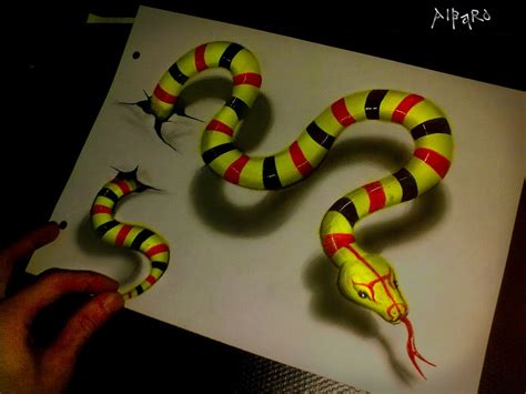 Snake 3d Drawing at GetDrawings | Free download