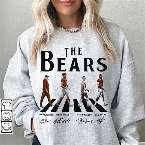 Retro Bears Walking Abbey Road Signatures Football Shirt Matt Eberflus