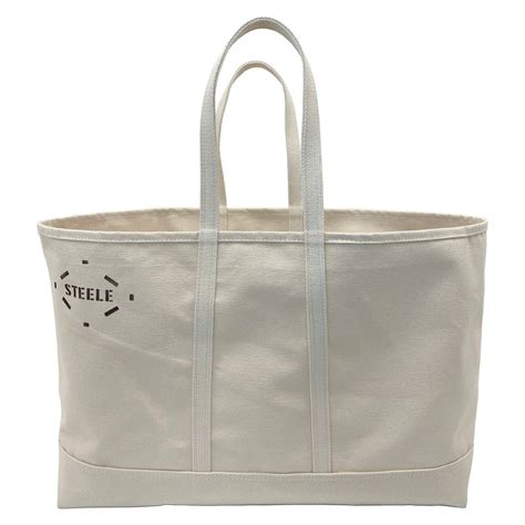 Natural Canvas Tote Bag Wide Steele Canvas Basket Corp