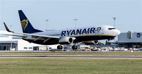 Ryanair Plane Landing At Prague Airport · Free Stock Photo