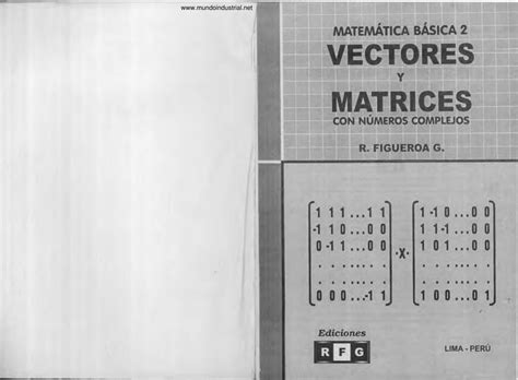 Matem Tica B Sica Vectores Y Matrices Con N Meros Complejos