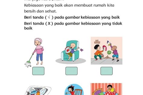 Kalimat Ajakan Untuk Membersihkan Rumah Menggambar Poster Bertema