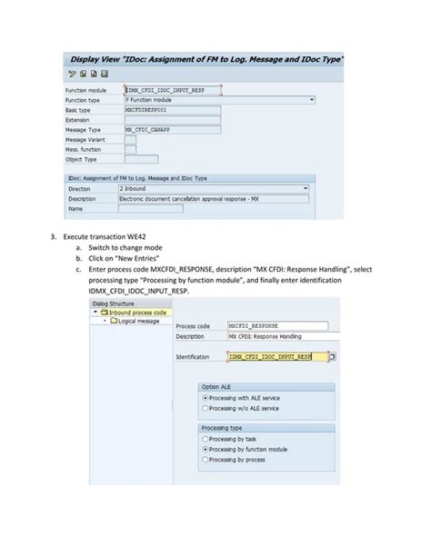 Setup Of Cfdi Outbound Inbound Idocs In The Erp Side Pdf