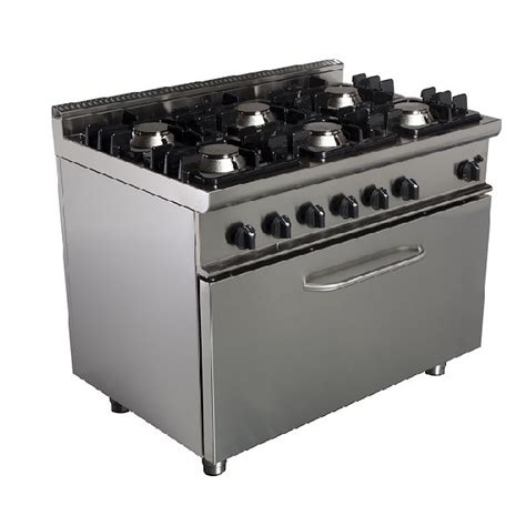 Gas Range 6 Burners CI Model RisCu062 With Maxi Static Gas Oven Cm L 93