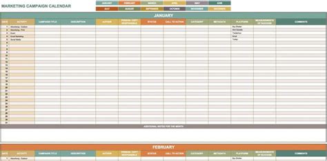 9 Modèles Excel Gratuits De Calendriers Marketing Smartsheet