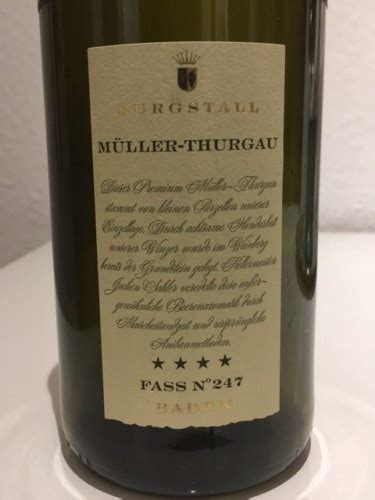 Winzerverein Hagnauer Burgstall Müller Thurgau Fass No 247 Vivino