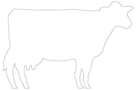 Cow Outline Free Download Of Cow Template To Download Or Print