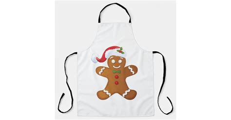 Christmas Gingerbread Man Holiday Apron Zazzle