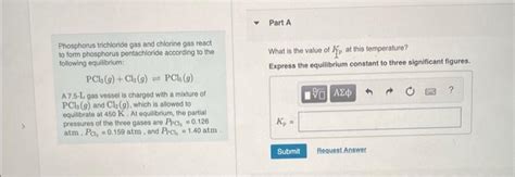 Solved Phosphorus trichloride gas and chlorine gas react to | Chegg.com