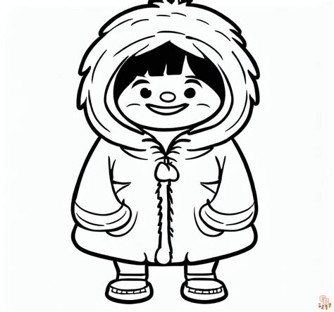 Coloriage Petite Fille Inuit