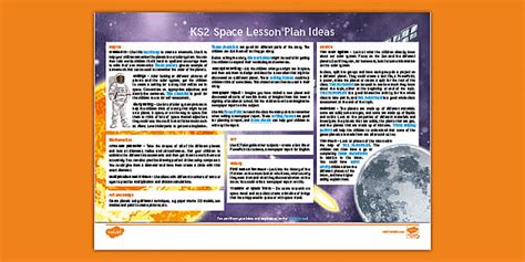 Space Topic Planning Ks Lesson Plan Ideas Teacher Made