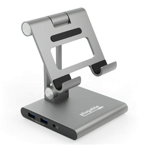 Plugable 8 In 1 Usb C Docking Station For Ipad With Stand 100w Pass Through Charging Usb C Hub