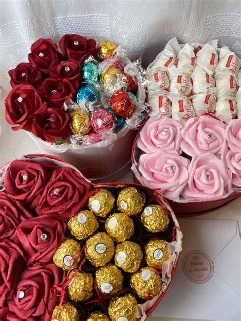 Ferrero Rocher Lindt Lindor Raffaello Boxes Chocolate Flowers