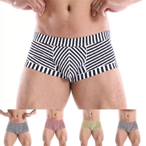 SLIP BOXER DA Uomo Classici A Righe Bikini Bauli Biancheria Intima Leggera EUR 19 00 PicClick IT
