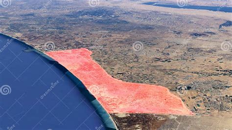 A 3D Satellite Image Map of the Earth Showing the Gaza Strip in ...