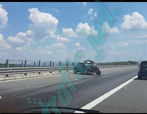 FOTO VIDEO Accident pe Autostrada A3 Tânăr din Alba Iulia ce rula