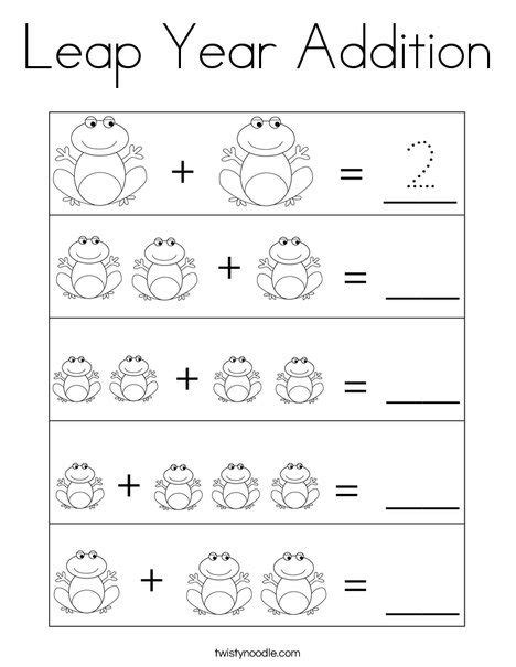 Twisty Noodles Worksheets