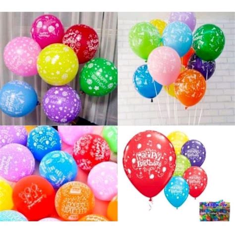 Jual Balon Latex Happybirthday 12 Inc Balon Ulang Tahun Balon Tiup