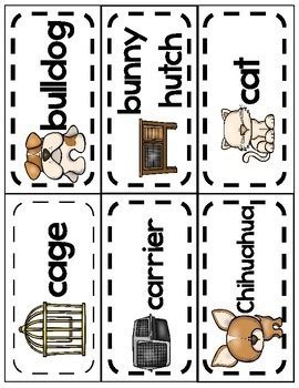 All about Pets Word Wall Picture Cards by Teach PreK | TpT