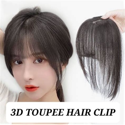 3D TOUPEE HAIR CLIP RAMBUT PALSU PONI PENUTUP UBAN LEPEK WIG FASHION