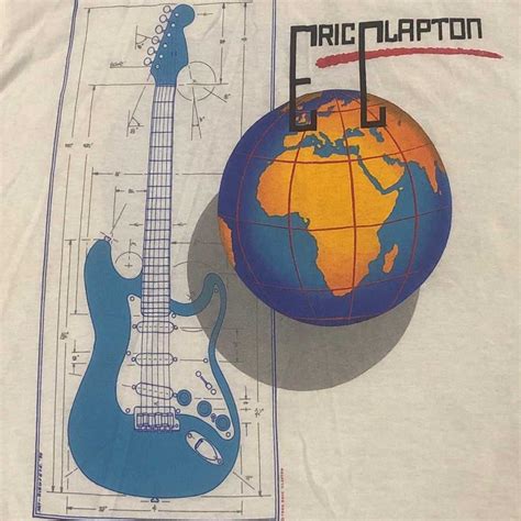 VTG Eric Clapton Journeyman Graphic World Tour Band T Gem