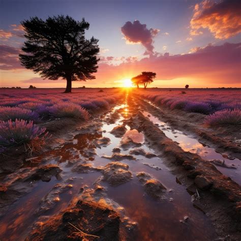 Premium Photo | Stunning lavender field landscape